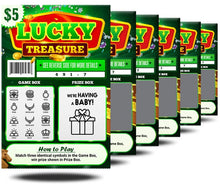 Load image into Gallery viewer, 6 PACK - Pregnancy Announcement Lottery Scratch-Off Tickets - Looks Authentic - 4x6 Inch - Great Large Size!